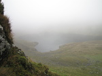 SX20387 Lake Llyn Cau disappearing in mist Craig Lwyd Cadair Idris.jpg